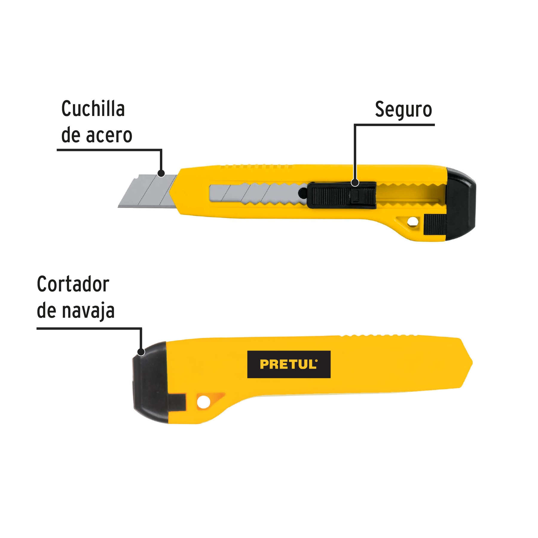 Cutter Cuchilla de 18mm de 6" Plastico Bloqueo Manual