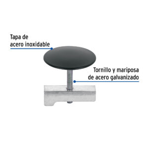 Cubretaladro negro de 1-3/4', diametro 43mm Foset