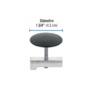 Cubretaladro negro de 1-3/4', diametro 43mm Foset