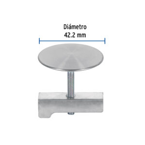 Cubre taladro acero inoxidable satinado 44mm