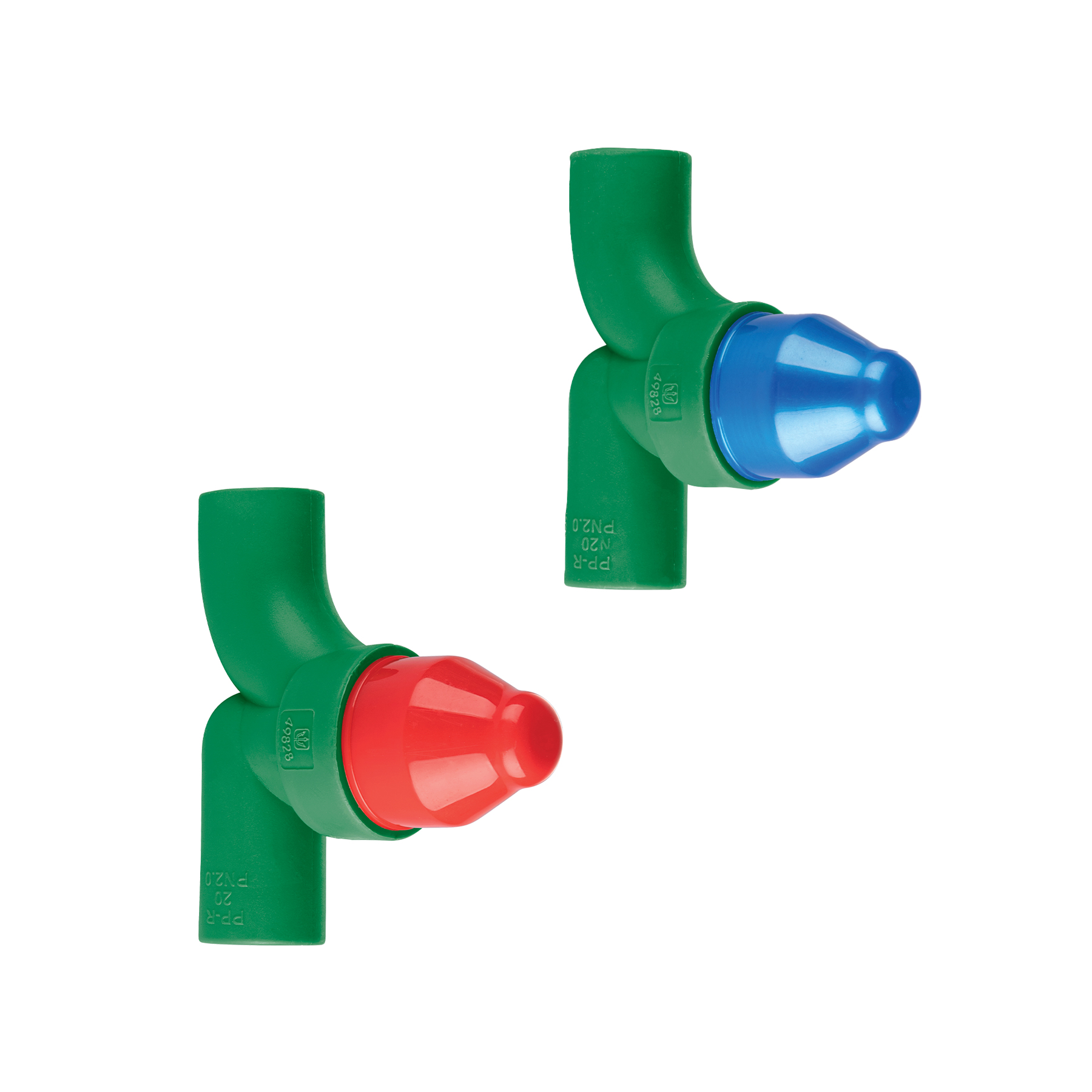 Juego de 2 llaves de empotrar PPR para regadera 1/2"