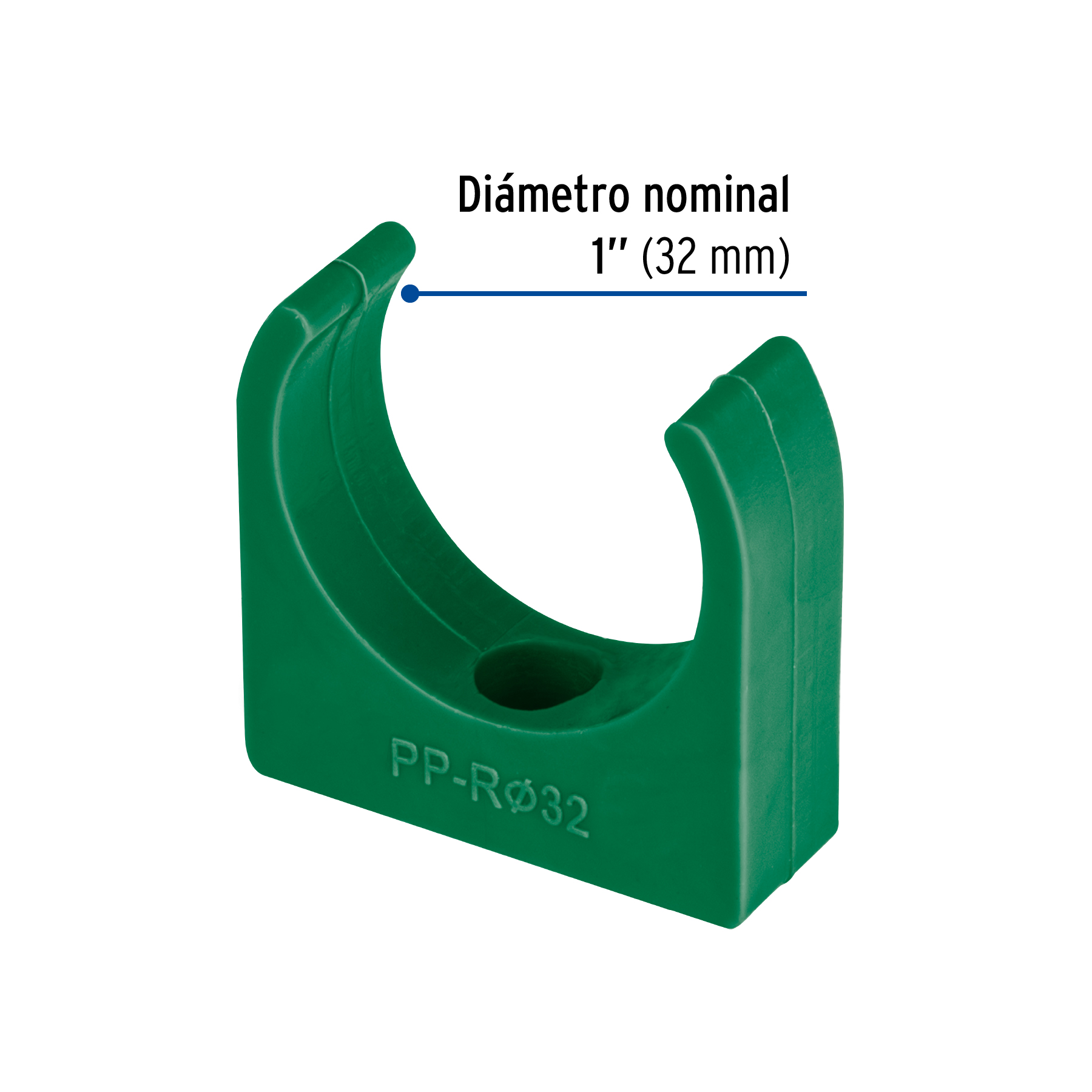 Abrazadera PPR, 1', tipo U, Foset