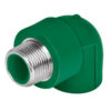 Codo Conector Pipa de 90° de PPR 1/2" 20mm rosca exterior