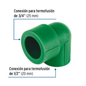 Codo 90° PPR reducido de 3/4