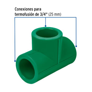 Tee de PPR sencilla 3/4" 25mm