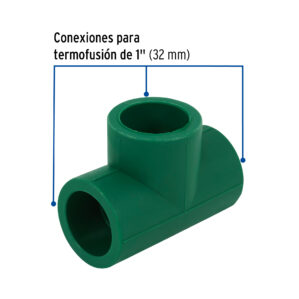 Tee de PPR sencilla 1" 32mm