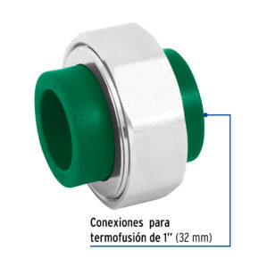 Tuerca union de PPR de 1"x1" 32x32mm