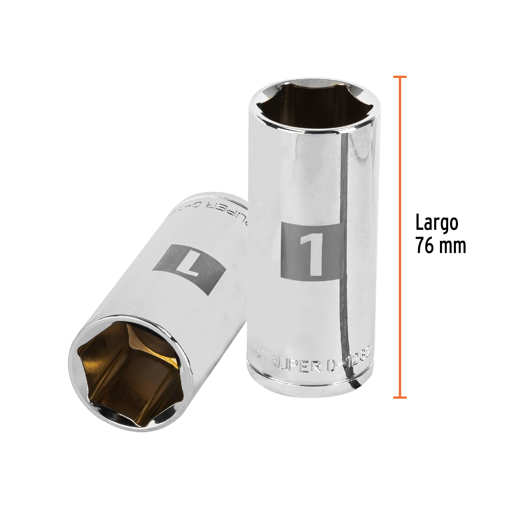 Dado de largo 1" cuadro de 1/2"