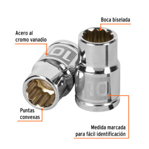 Dado de 10mm cuadro 3/8" Estriado