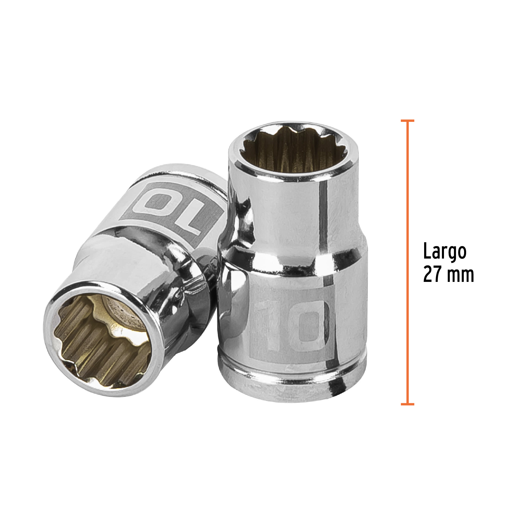 Dado de 10mm cuadro 3/8" Estriado