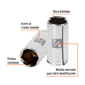 Dado Largo de 7/8" Cuadro 3/8"