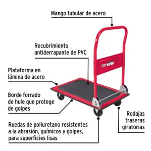Carro de carga Plegable tipo plataforma 150kg