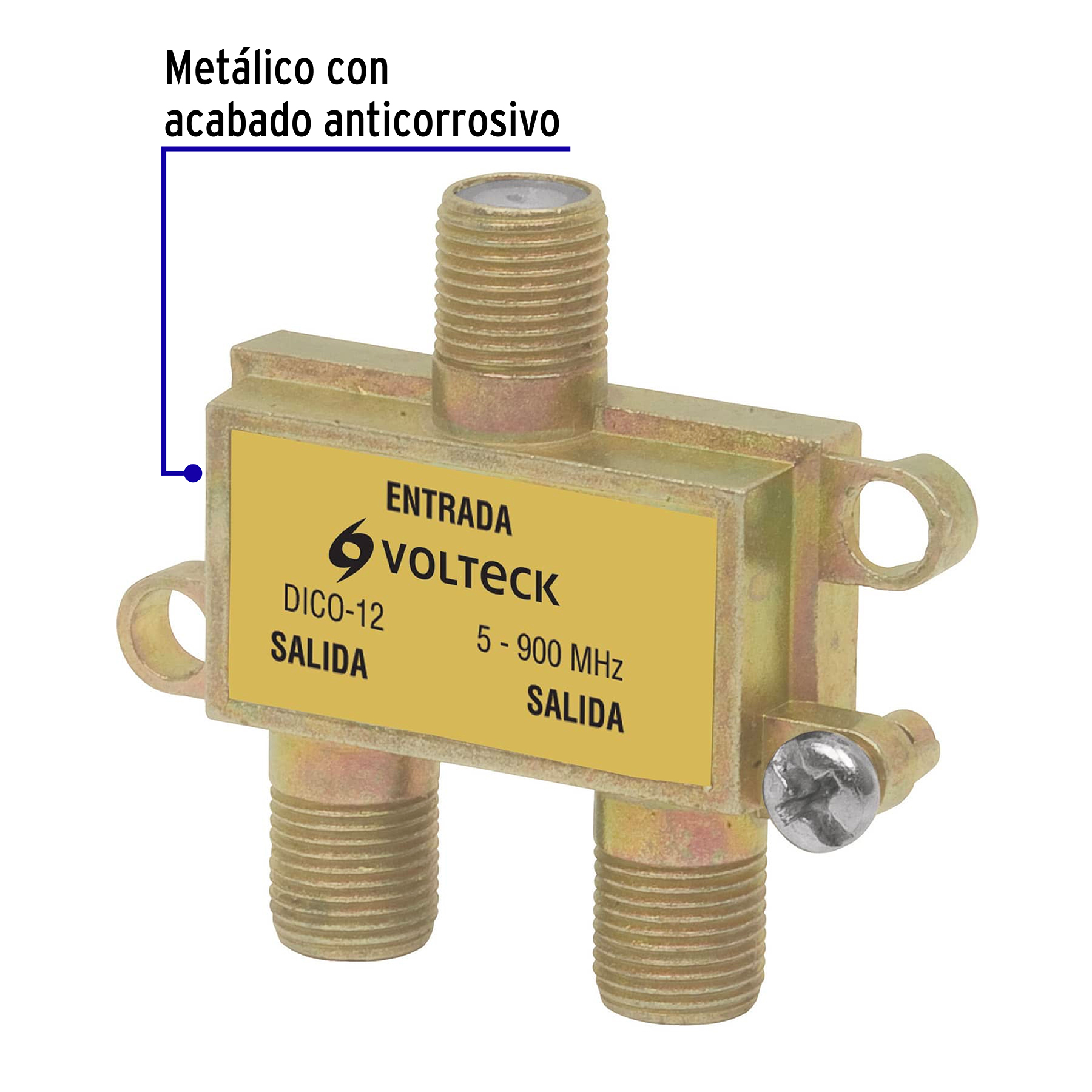 Divisor coaxial de 1 entrada y 2 salidas