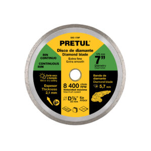 Disco de diamante 7" 2.5mm Loseta Marmol Rin Continuo Pretul