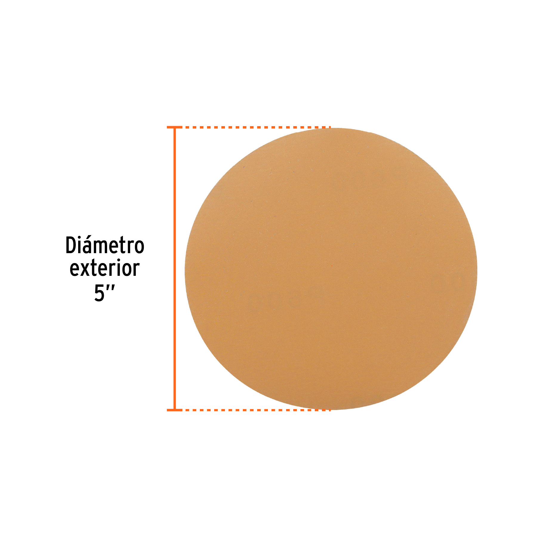 Pack 5 Discos de lija de velcro para roto orbital 5" grano 600