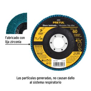 Disco Laminado Grano 60 de 4-1/2" Centro 7/8"