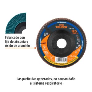 Disco laminado Grano 120 respaldo plastico 4-1/2" grano 80 Centro 7/8"