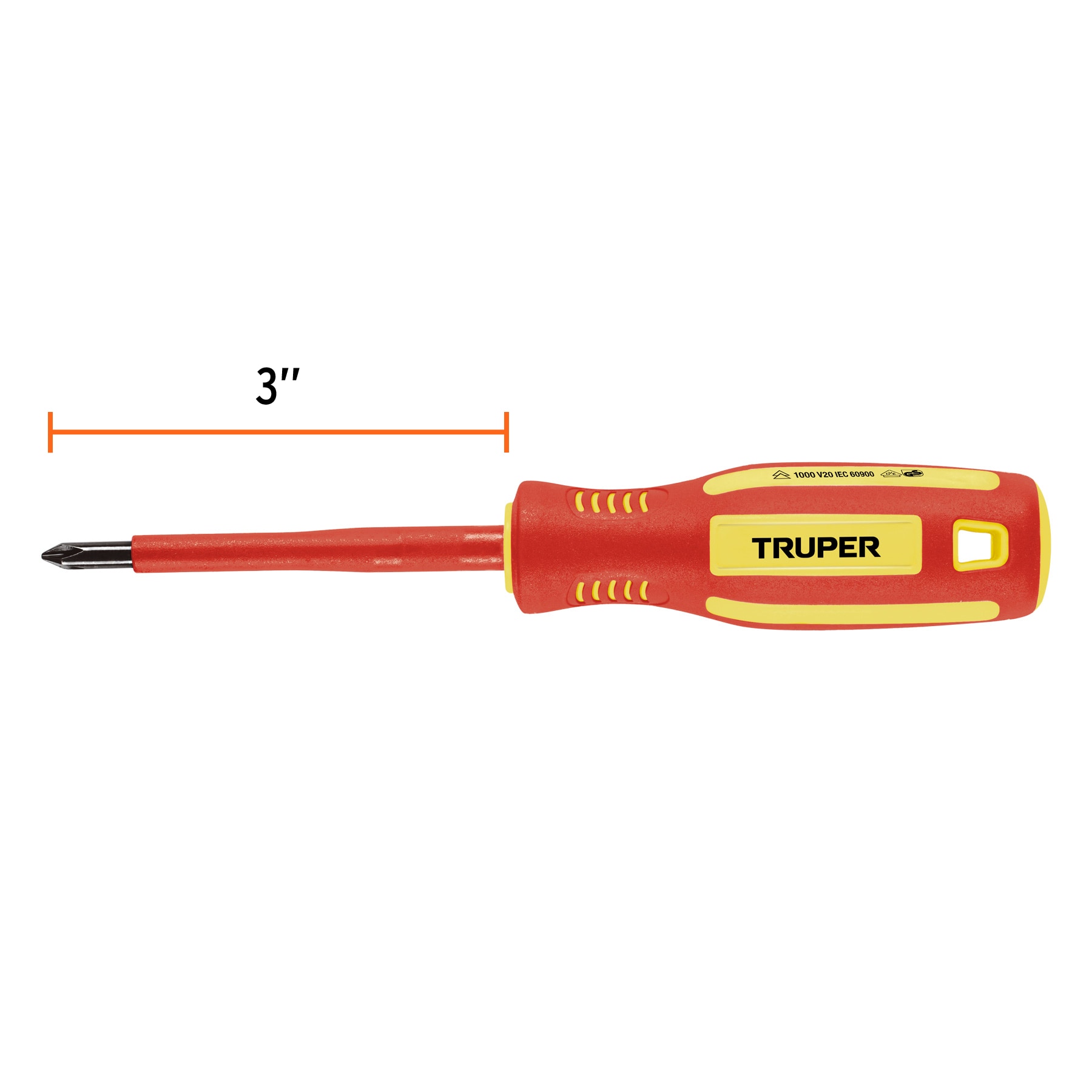 Desarmador dielectrico aislado de cruz 3/16" Truper