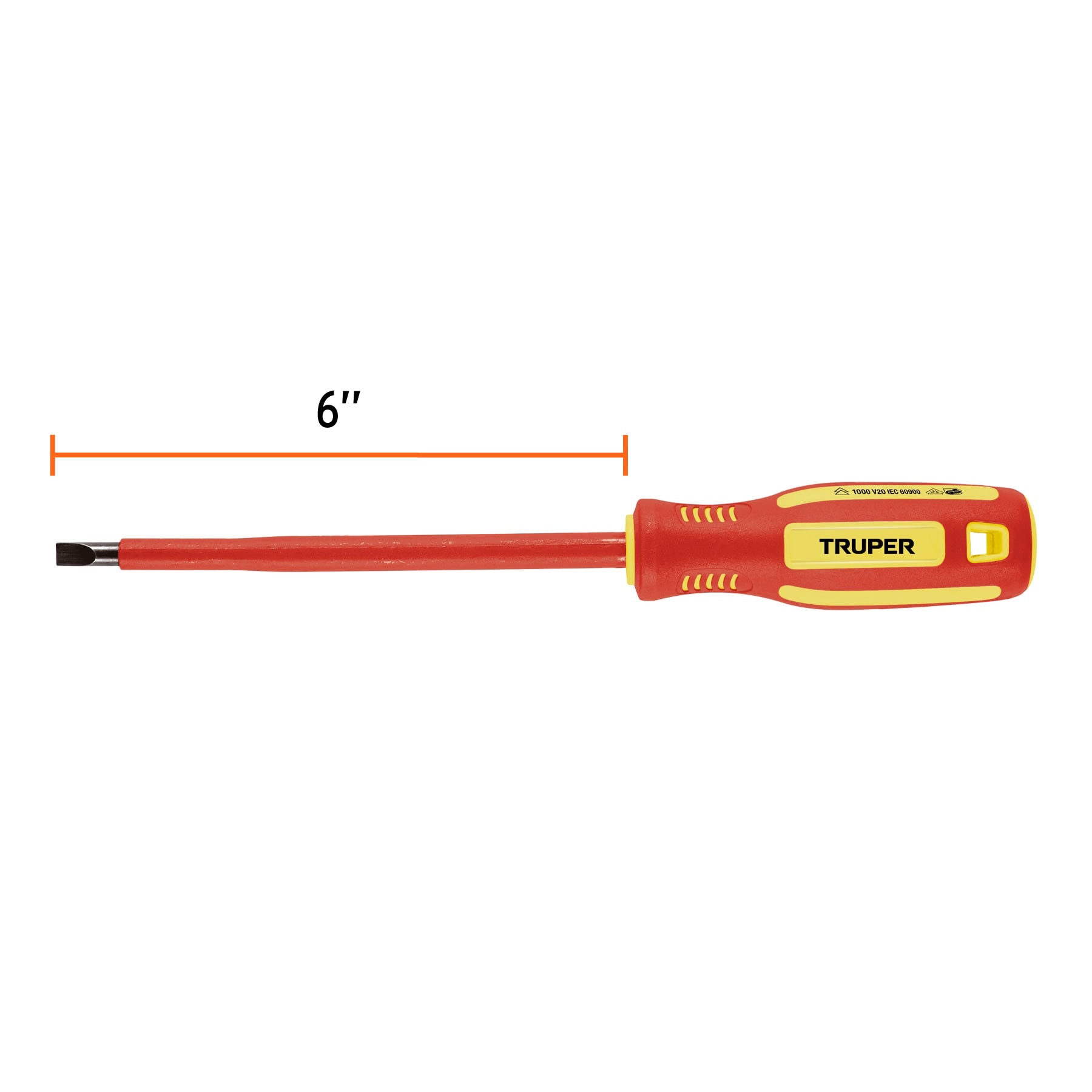 Desarmador dielectrico aislado plano 1/4" Truper