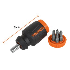 Desarmador tipo trompo con 7 puntas