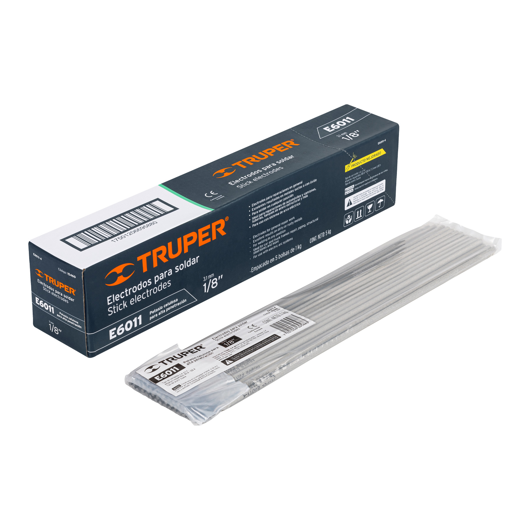 Electrodo 6011 de 1/8" bolsa de 1kg Soldadura