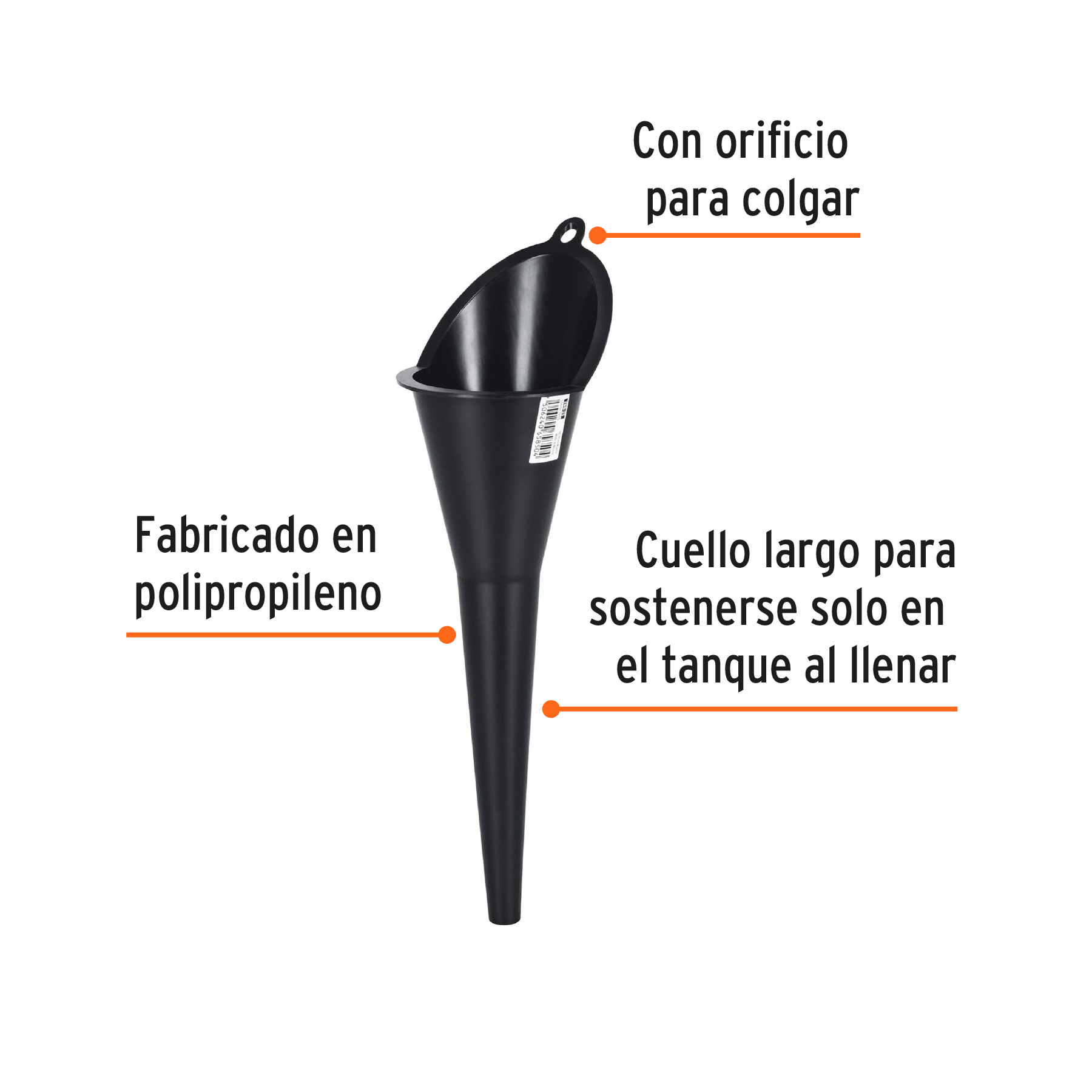 Embudo plastico 250 ml 2.5"