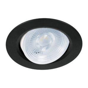 Lampara Empotrado, redondo, 5 W, 6500k, LED, negro
