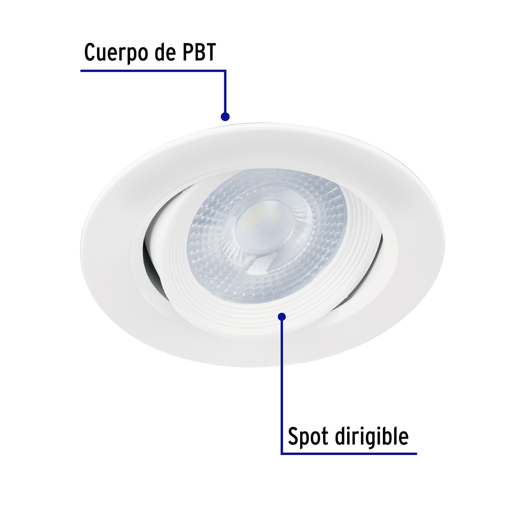 Lampara Empotrado, redondo, 5 W, 6500k, LED, blanco