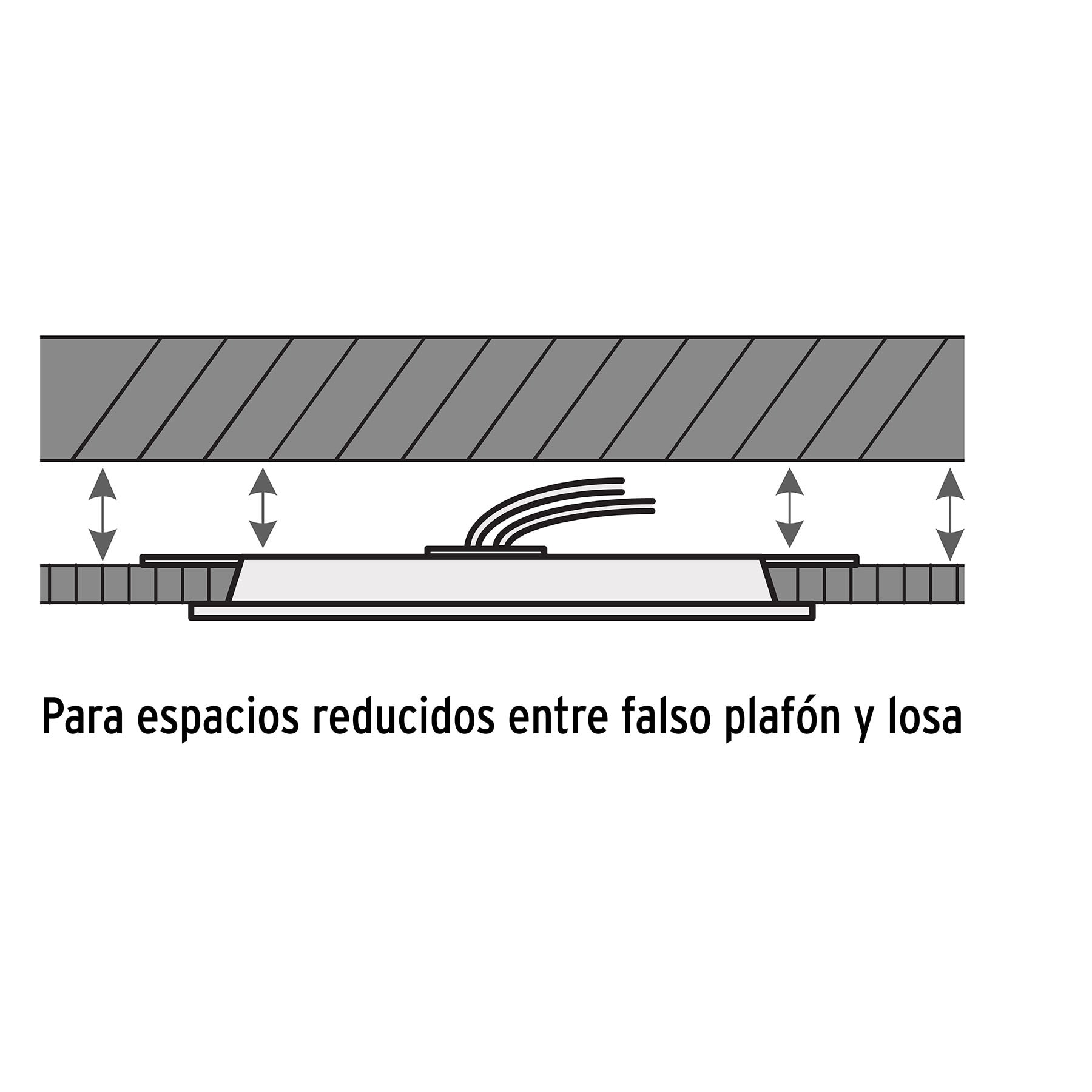 Lampara led slim de empotrar cuadrado 6500K 12W