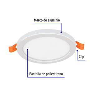 Lampara de LED para empotrar 6W Luz Dia Fijacion Ajustable