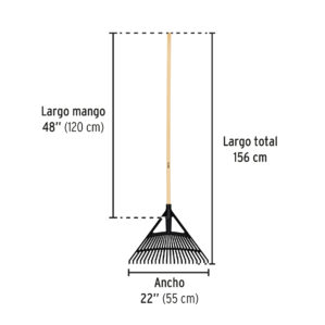 Escoba plastica jardin de 22 dientes 22