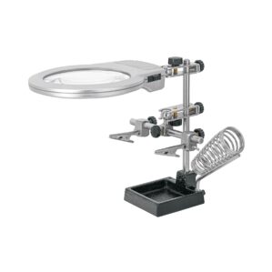 Estacion de sujecion con lupa y luz LED