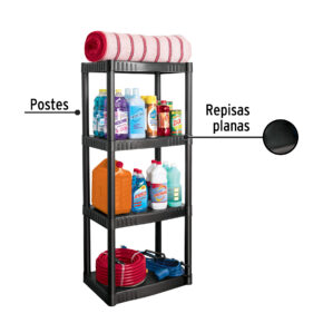 Estante Plastico 4 repisas Pretul