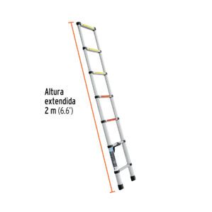 Escalera telescopica de 7 Peldaños Tipo II Capacidad 175kg