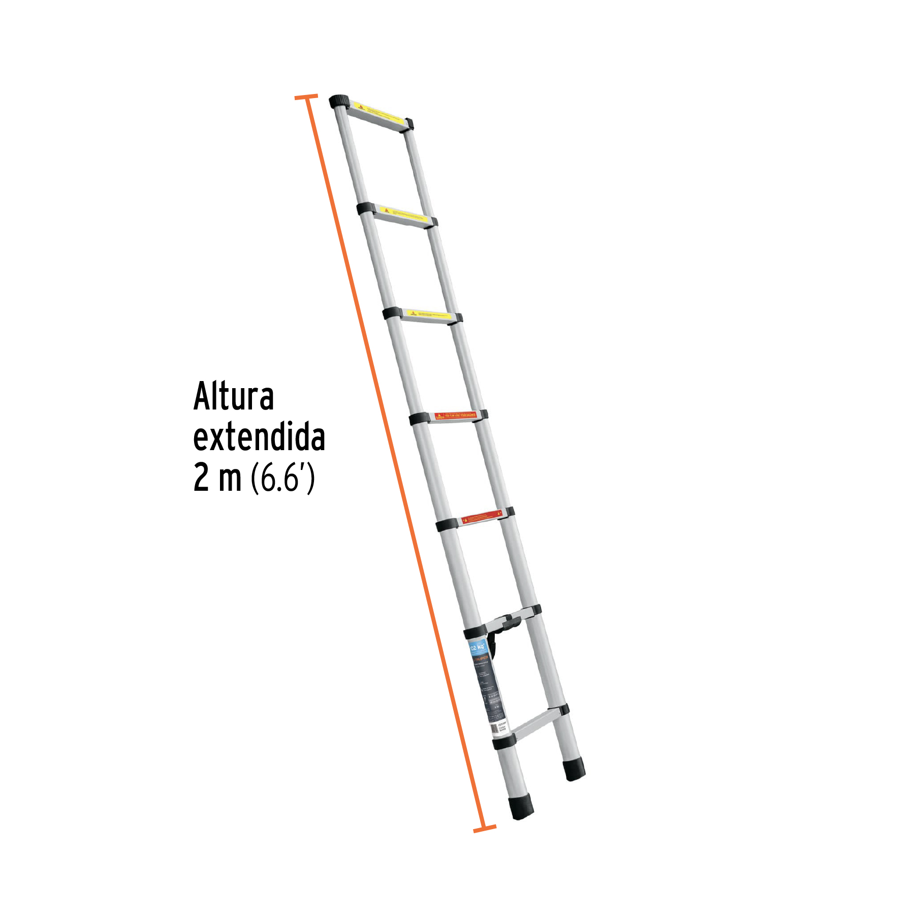 Escalera telescopica de 7 Peldaños Tipo II Capacidad 175kg