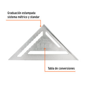 Escuadra de aluminio para tablaroca 12" (305 mm)