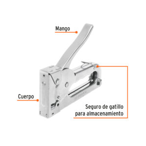 Engrapadora tipo pistola para 1/4" y 5/16" con 200 grapas
