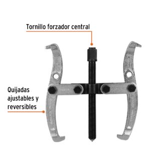 Extractor de poleas, 2 quijadas, 6