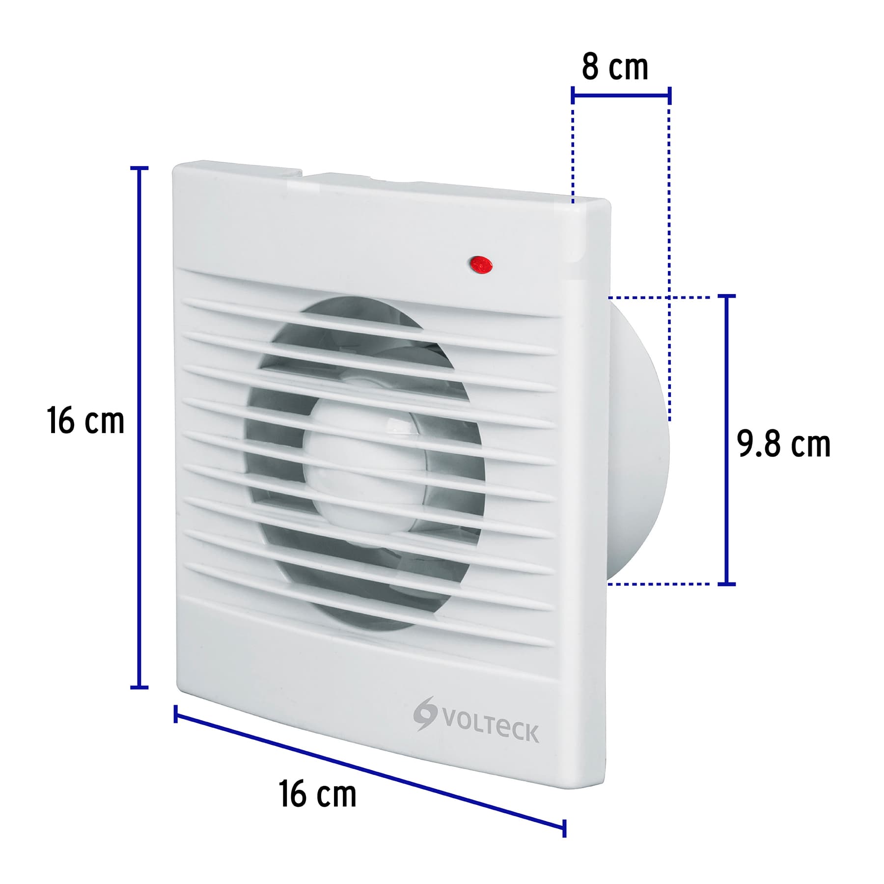 Extractor de aire 4" color blanco