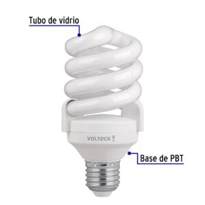 Foco Lampara Espiral 15W Luz de Dia Diametro T4