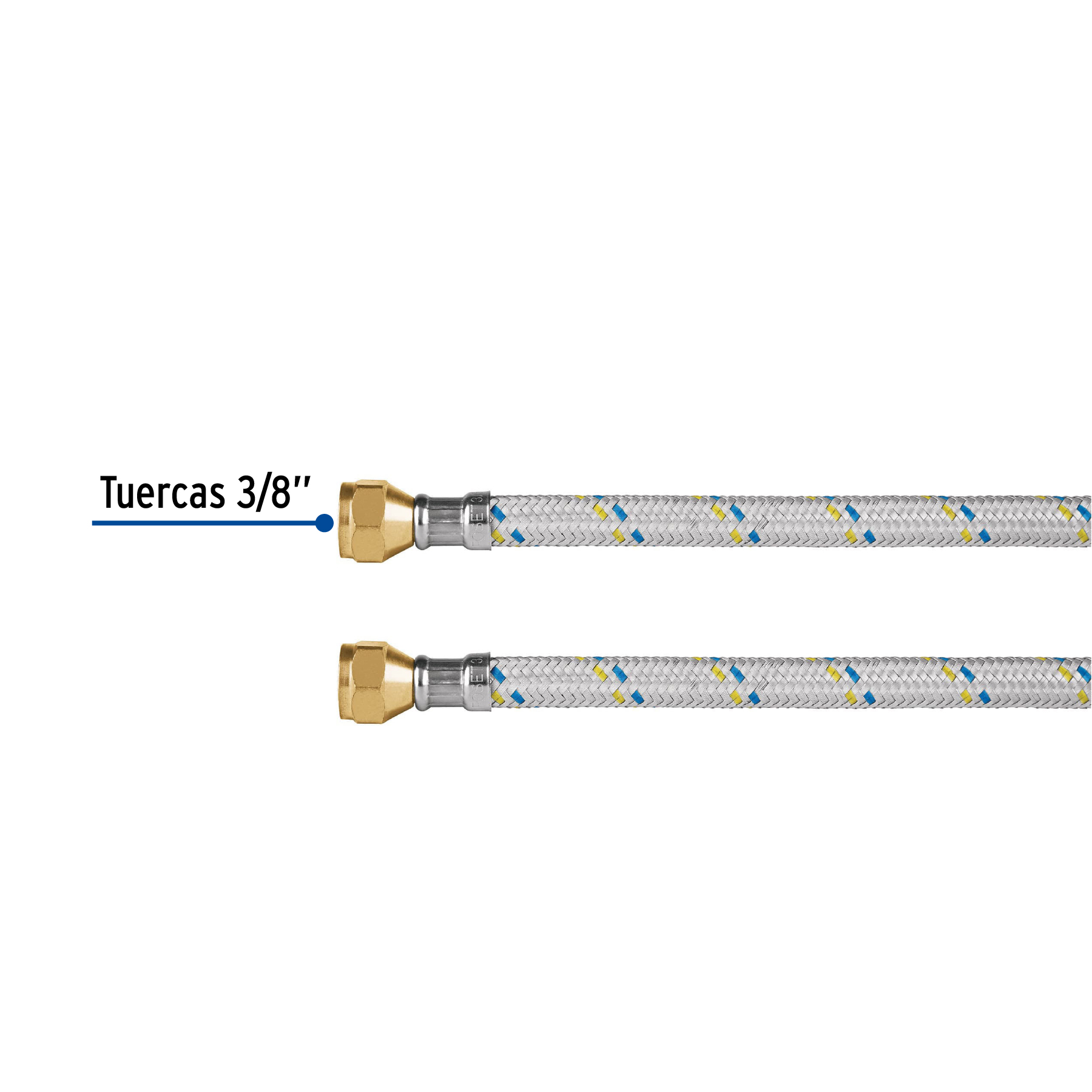 Manguera para gas de 2m de Hule con Aluminio Reforzada