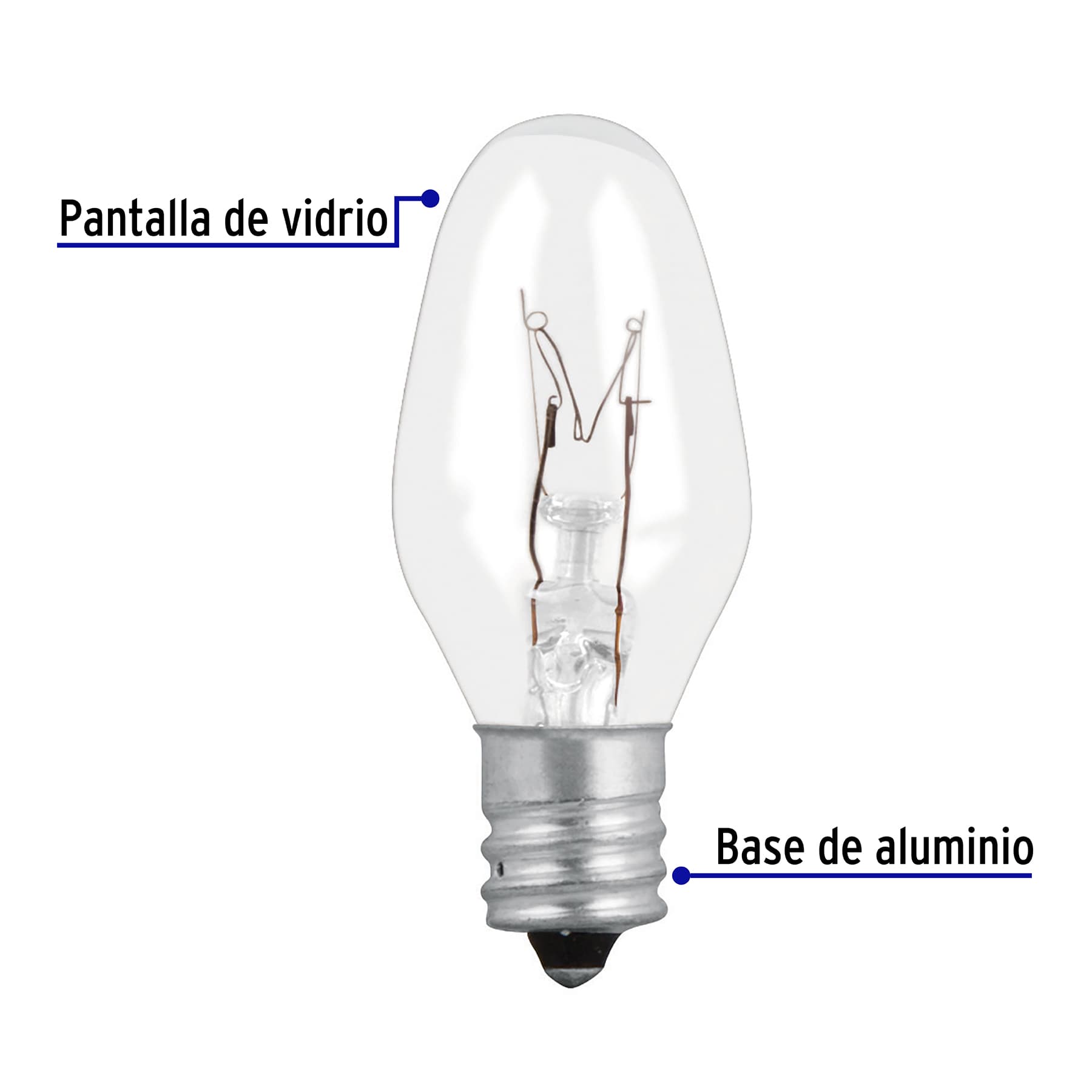 Caja 50 Focos incandescentes 7.5w base E12