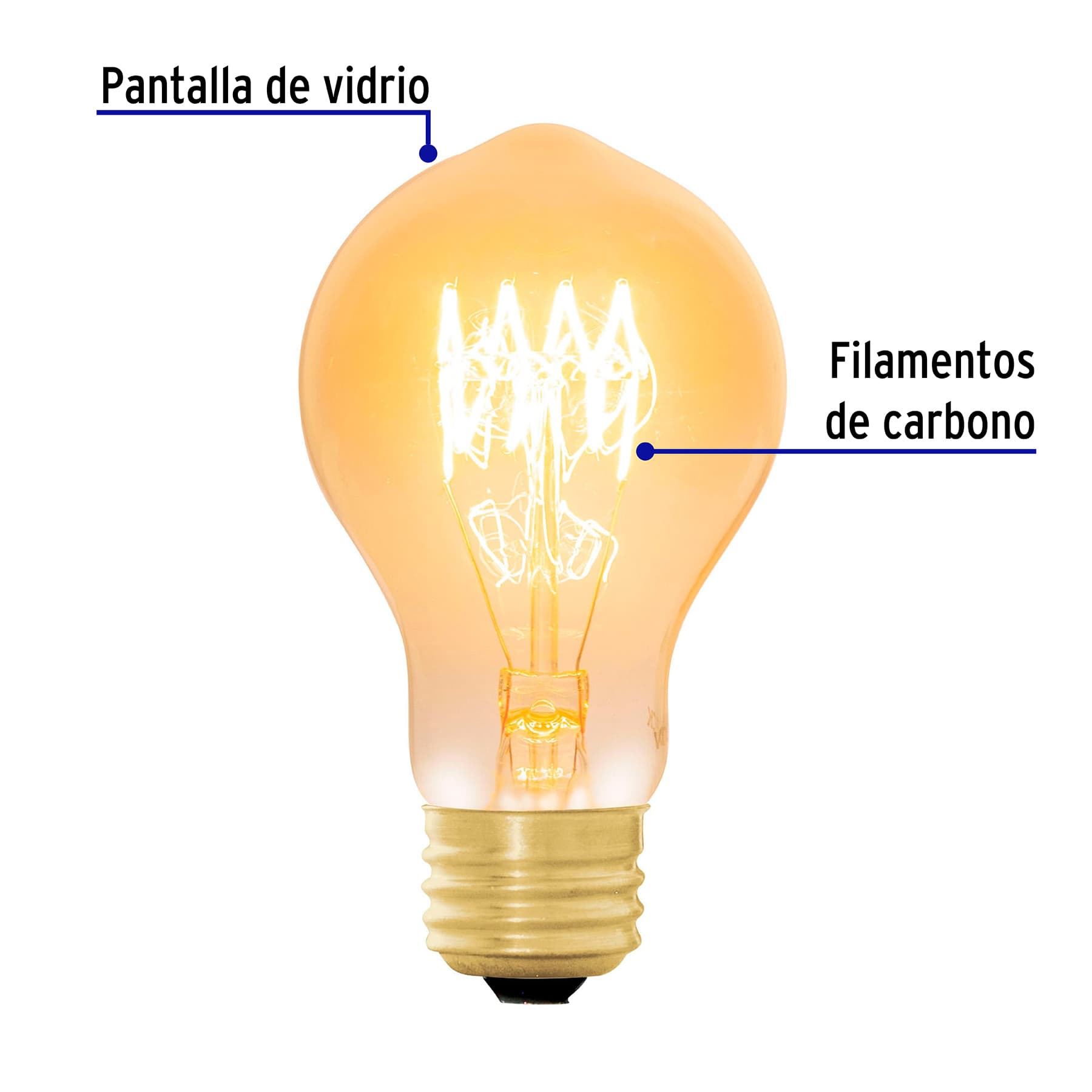 Foco Lampara incandescente vintage 40W bombilla