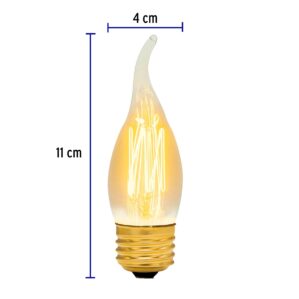 Foco Lampara incandescente vintage 40W flama