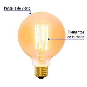 Foco Lampara incandescente vintage 40W globo