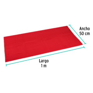 Franela roja de algodon 1m