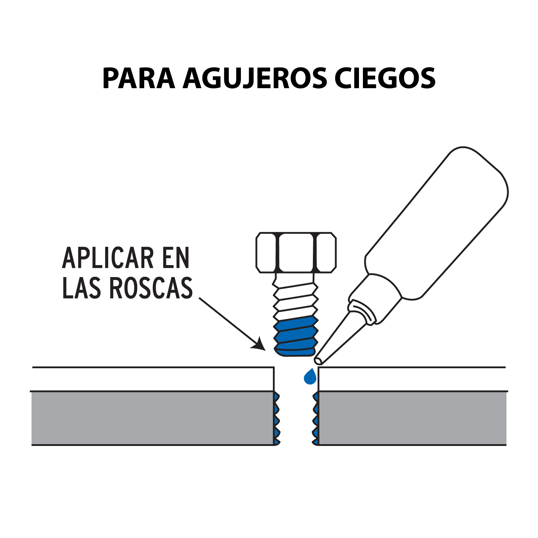 Fijador de roscas Removible 10ml Azul Truper