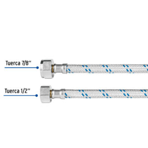 Manguera WC de 35cm de 1/2