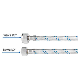 Manguera WC de 60cm de 1/2