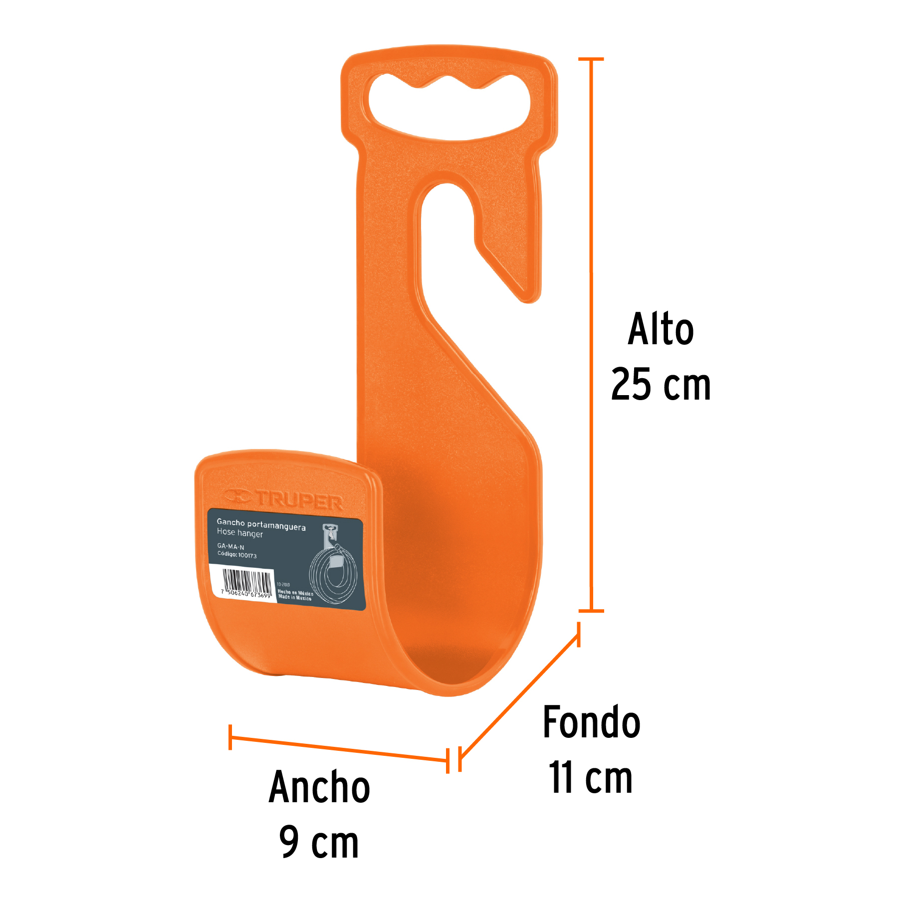 Gancho porta manguera de jardin